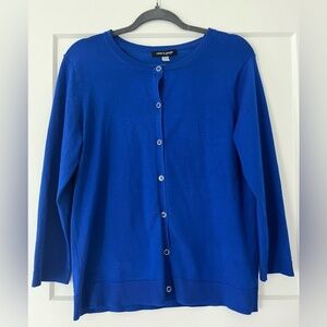 EUC Cable &‎ Gauge Women's Royal Blue Button Down Cardigan, Size XL